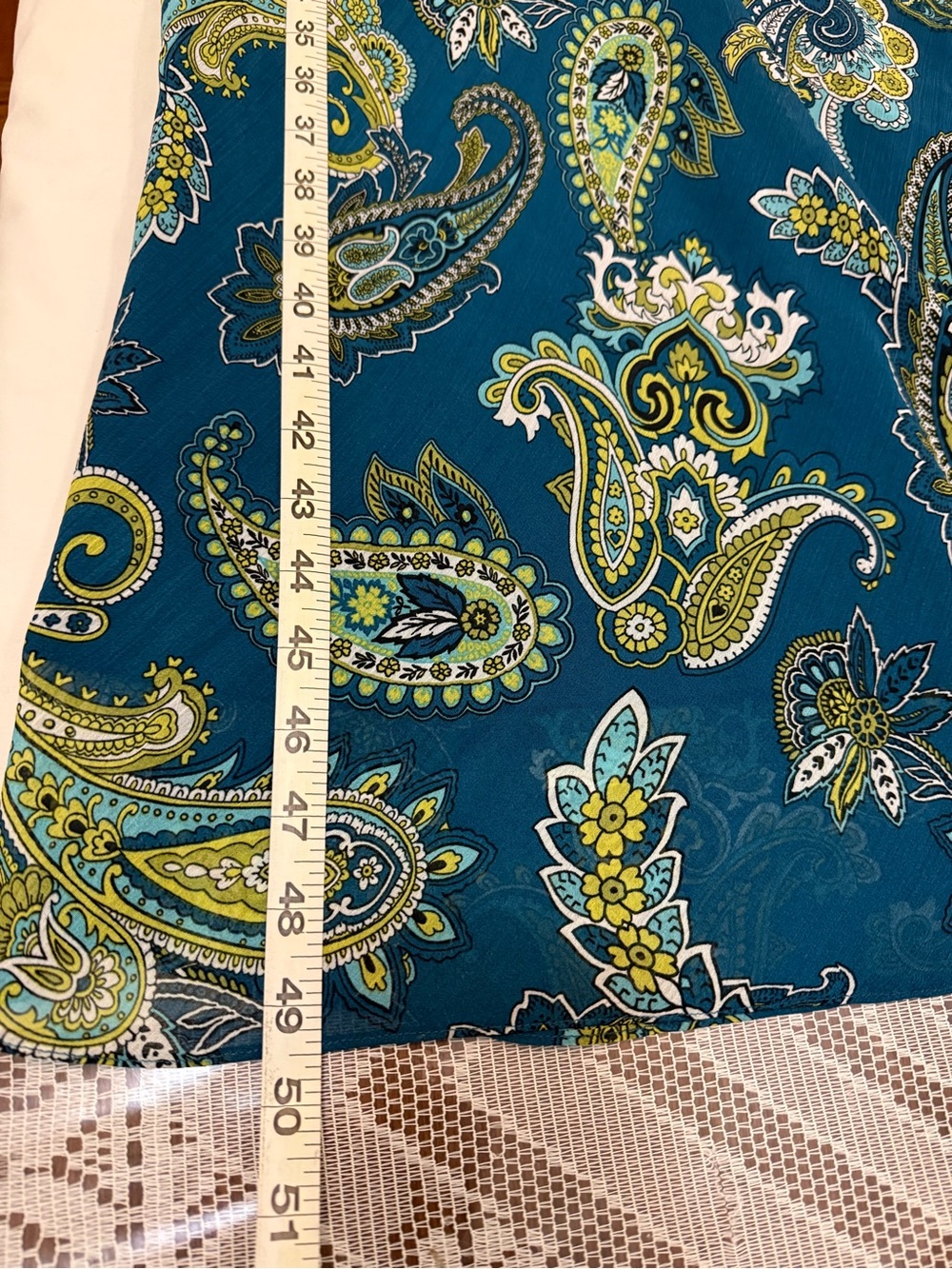 Teal Paisley Maxi dress - Picture 7 of 8